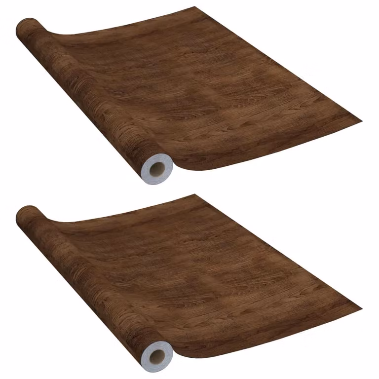 Berkfield Home Self-adhesive Dark Oak Furniture Film, 2 Pack, Brown, W: 500 cm, H: 90 cm