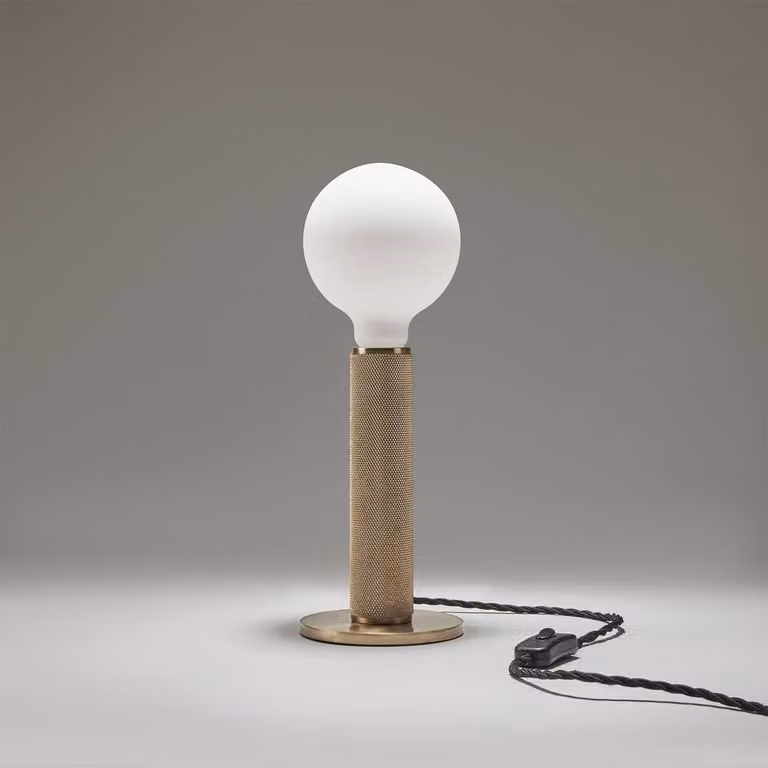 Industville Knurled Edison Table Lamp in Gold/Brass