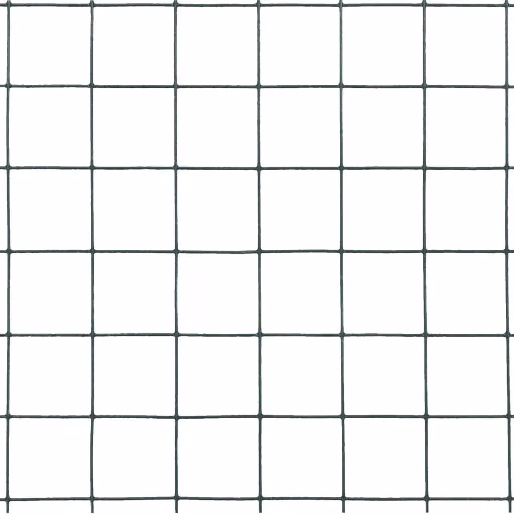 Berkfield Home Green PVC Coated Steel Chicken Wire Fence, 25 x 0.5 m – 3