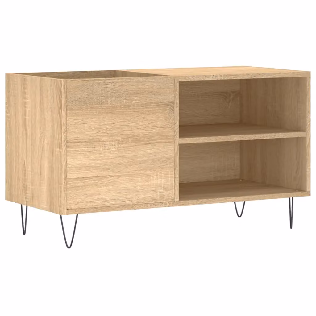 Berkfield Home Record Cabinet in Sonoma Oak, Brown, W/D/H: 85 x 38 x 48 cm – 2