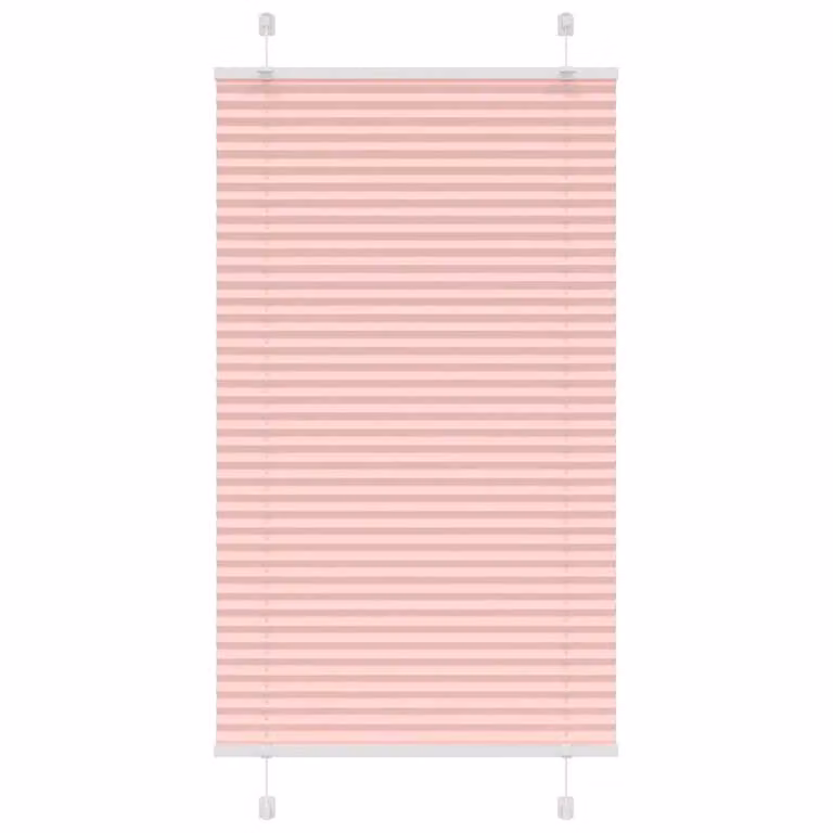 Berkfield Home Single Pleat Fabric Blind in Pink, W: 75 cm, H: 150 cm
