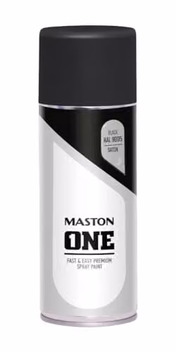 Maston One Opaque Spray Paint in Black Satin Gloss, 400 ml