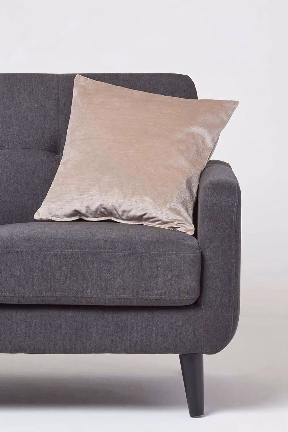 Homescapes Luxury Velvet Square Cushion Cover in Beige, W/D/H: 45 x 45 x 45 cm – 2