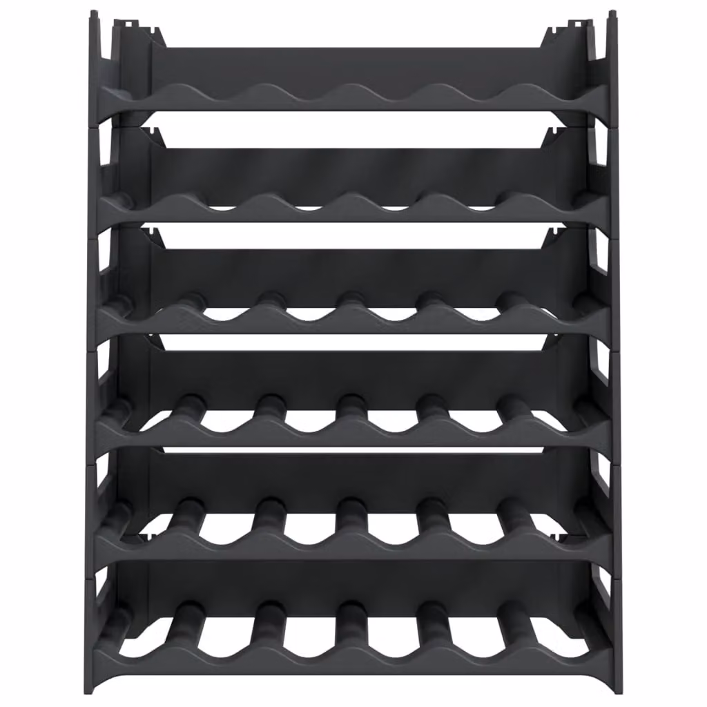 Berkfield Home Stackable Wine Rack for 36 Bottles in Matt Black – 3
