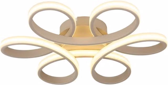 Netlighting Orbita Semi Flush Ceiling Light in Matt Sand Beige with Warm White LED – 1