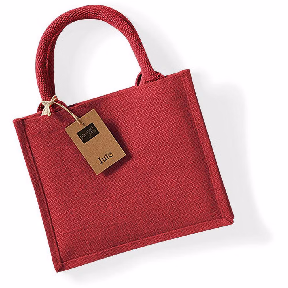Westford Mill Red Jute Mini Gift Bag with Handles – 2