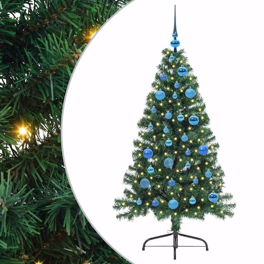 Berkfield Home Beautiful Artificial Pre-lit Christmas Tree, Green, Height: 150 cm – 3