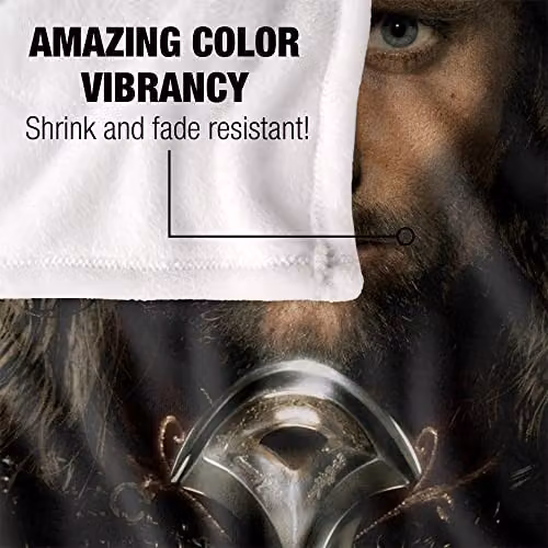 LOGOVISION Lord of the Rings Aragorn Super Soft Fleece Throw Blanket, Multicolour and White, W: 152 cm, D: 127 cm – 3