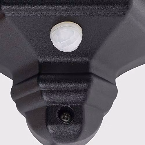 ValueLights Kayleigh Black Aluminium Outdoor Wall Lantern with Motion Sensor – 5