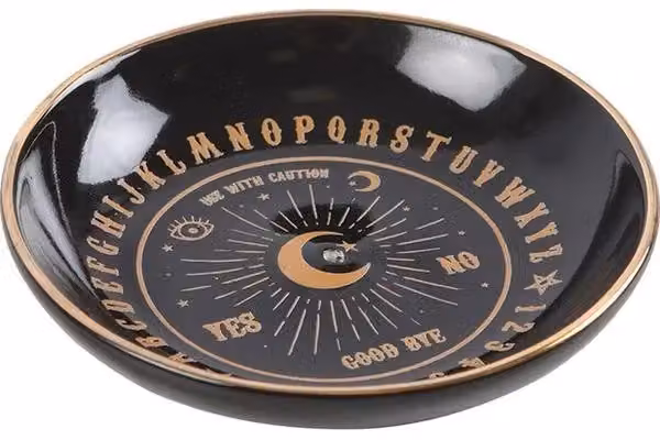 KDMD Black and Gold Ceramic Talking Board Incense Holder – 4