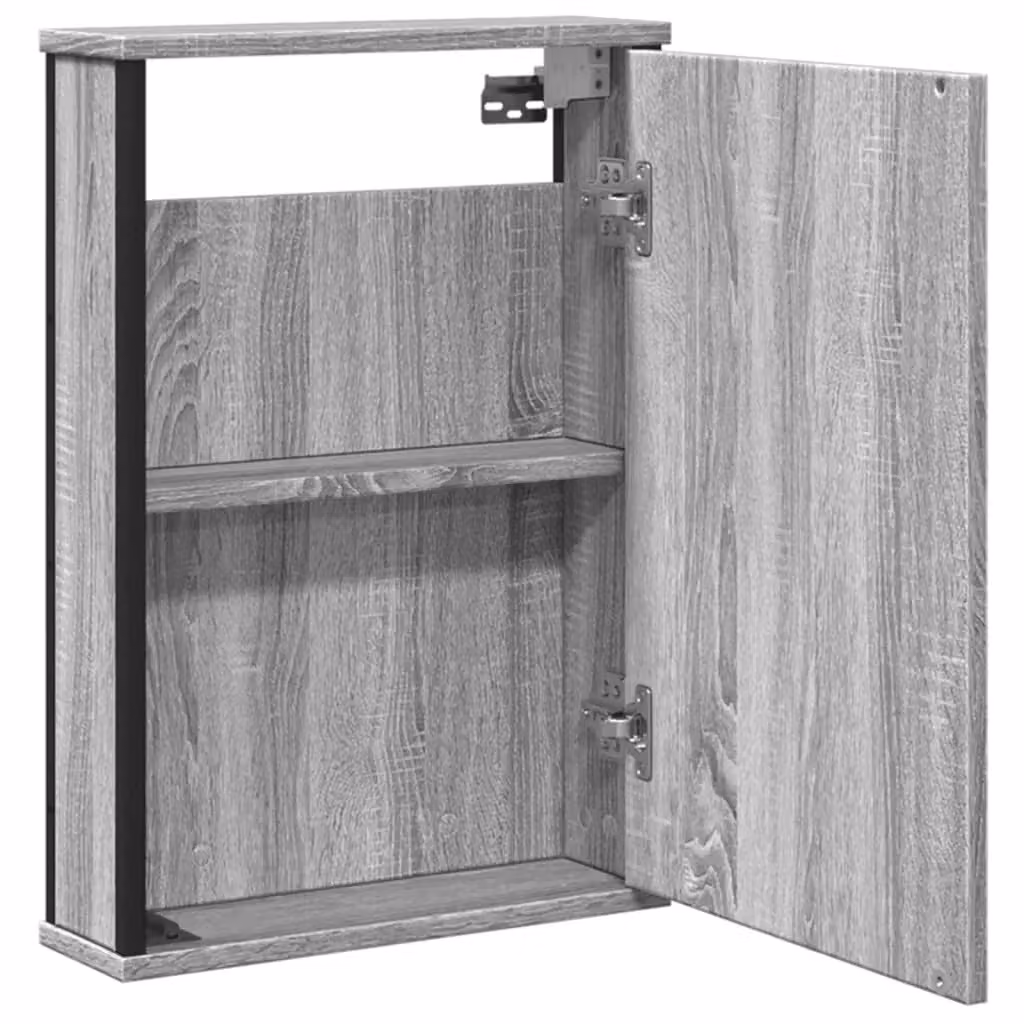 Berkfield Home Grey Sonoma Bathroom Mirror Cabinet, W/D/H: 42 x 12 x 60 cm – 2