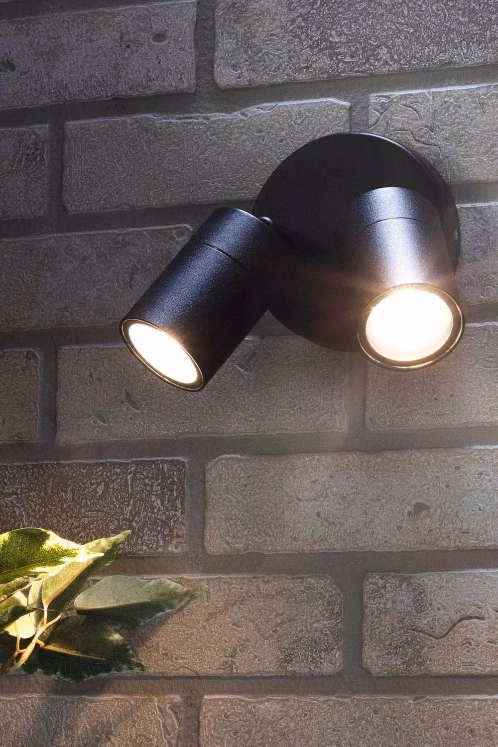 BHS Lighting Twin Jared Black Adjustable Up and Down Outdoor Wall Light – 2