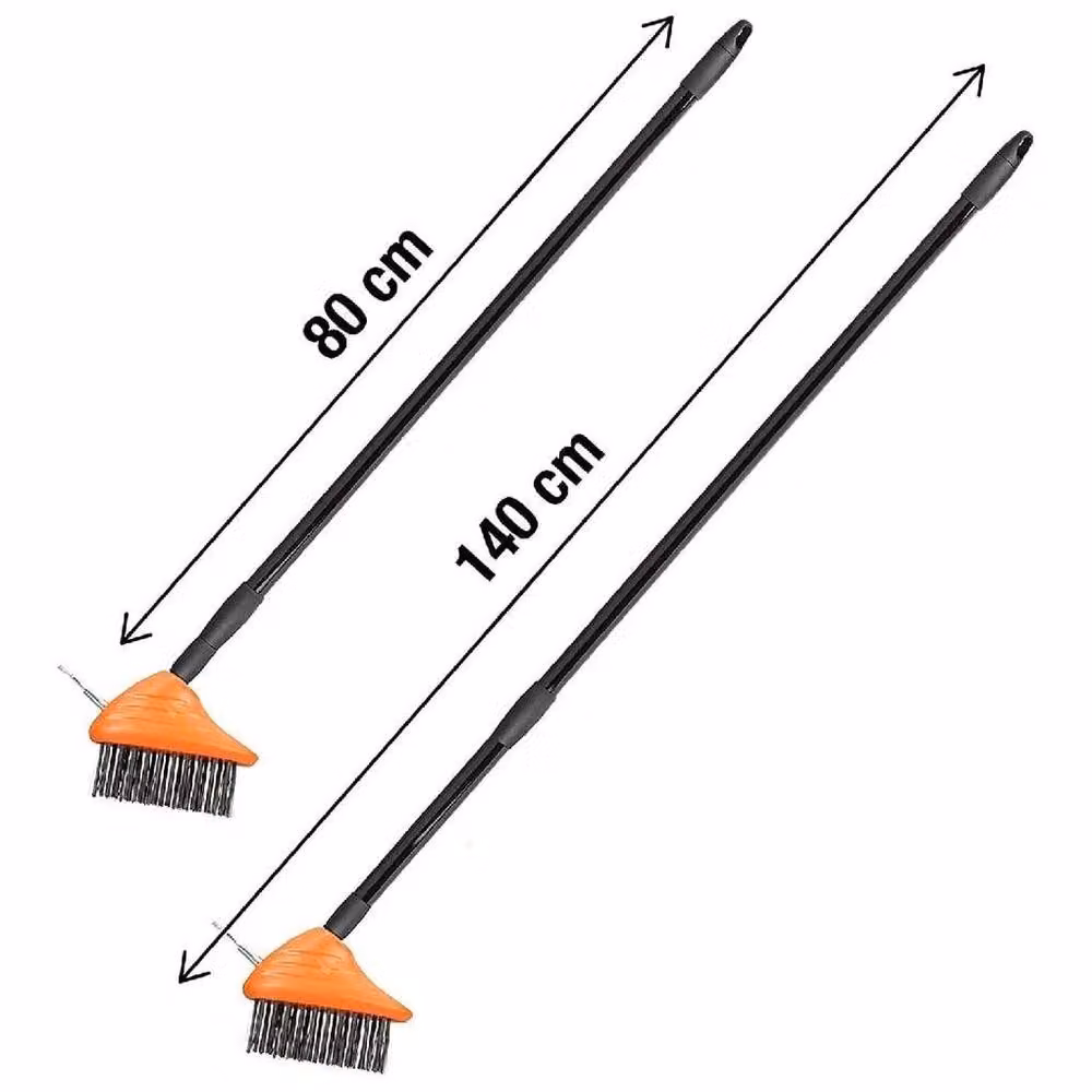 EONLION 3 in 1 Telescopic Weed Remover Brush in Orange, Length: 100 cm – 2