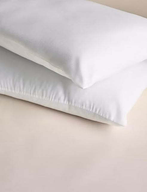 M&S Simply Soft Medium Pillows, 2 Pack, White