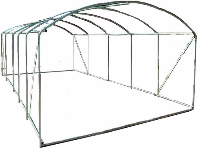 Crocodile Trading Pro Max Poly Tunnel Green House Frame Only, Silver, 6 x 3.5 m
