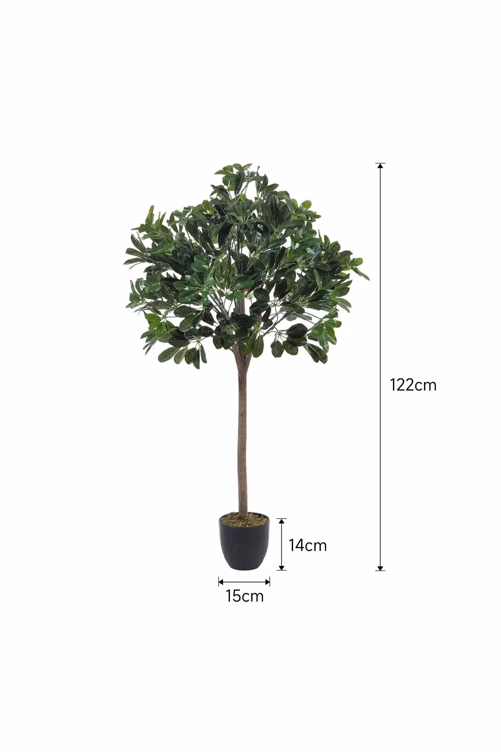 Living and Home Green Artificial Schefflera Arboricola Tree in Pot, Height: 122 cm – 2