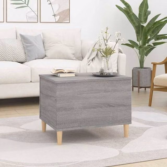Berkfield Home Grey Sonoma Decorative Coffee Table with Lift Mechanism, W: 60 cm, D: 44.5 cm, H: 45 cm – 1
