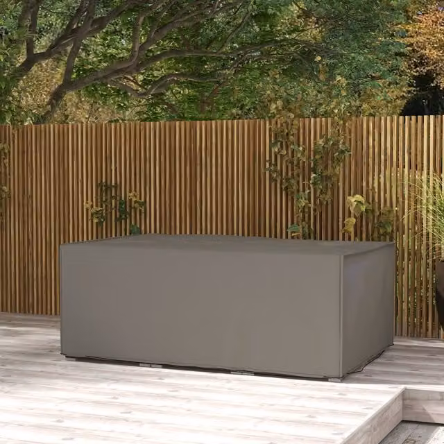 Outsunny Protective Garden Furniture Cover for Wicker Rattan, Grey, W: 140 cm, D: 210 cm, H: 80 cm