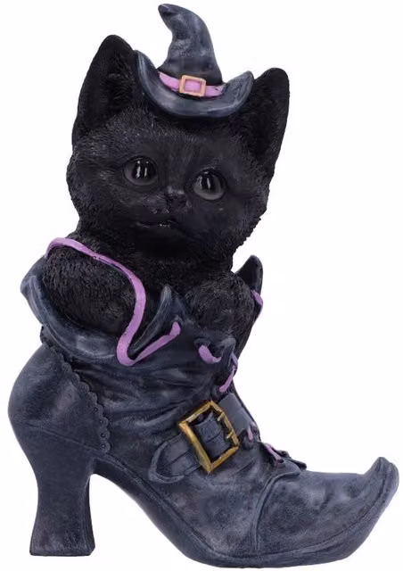 Nemesis Now Mischievous Familiar Cat Figurine, Black, Height: 18.5 cm