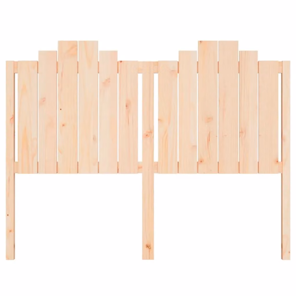 Berkfield Home Rustic Solid Wood Pine Bed Headboard, Brown, W: 141 cm, D: 4 cm, H: 110 cm – 2