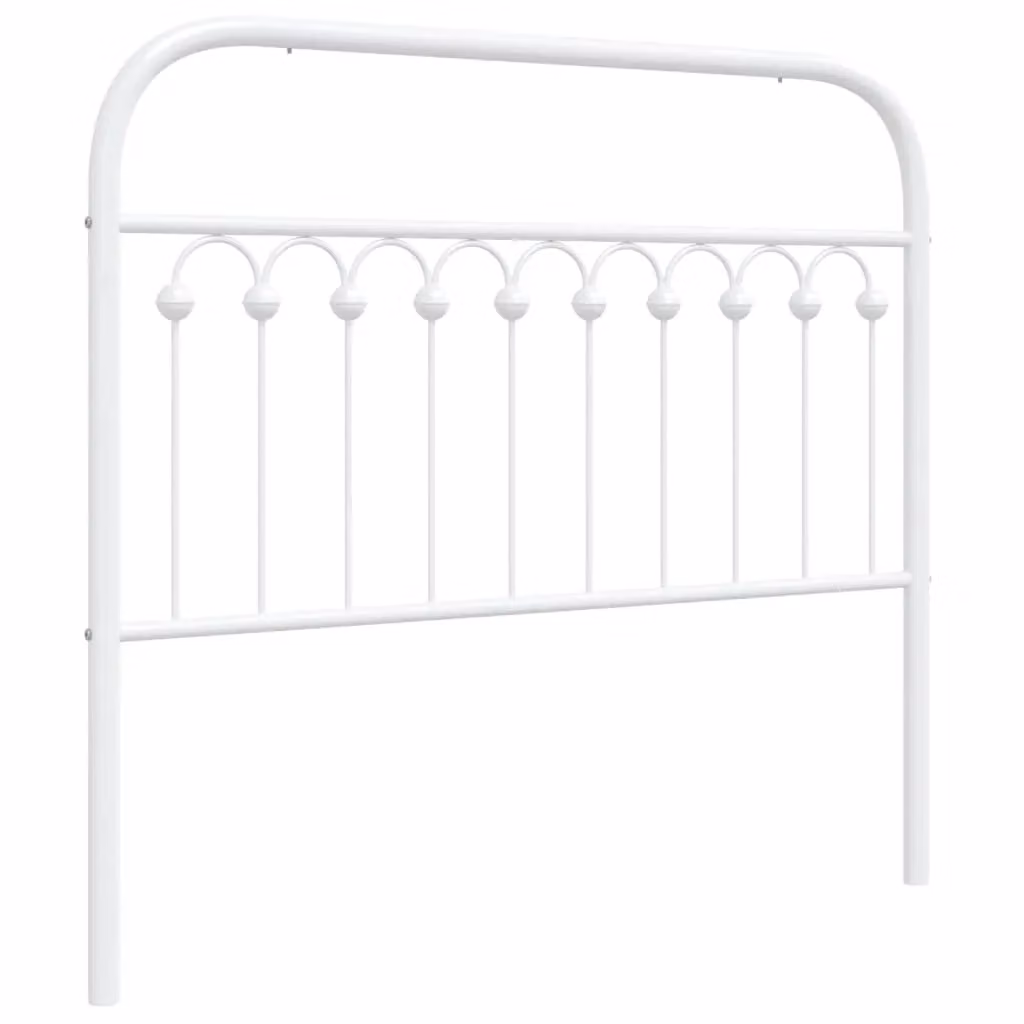 Berkfield Home Classic Metal Headboard, White, Width: 107 cm – 2