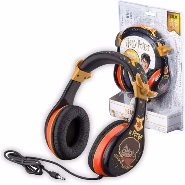 EKIDS Harry Potter Adjustable Wired Headphones - Black and Multicolour