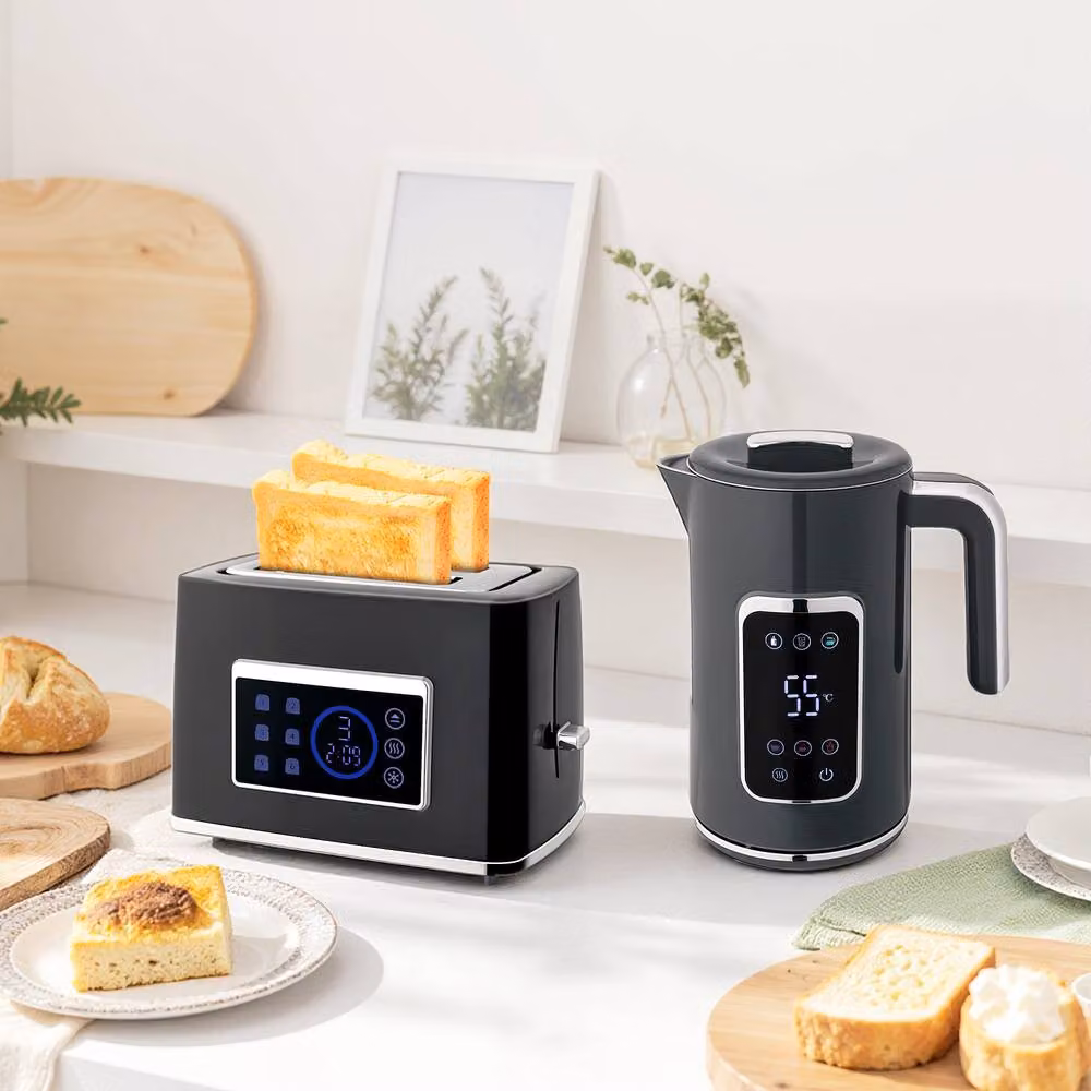 STILVORA Kettle and Toaster Set with Touch Controls in Grey – 3