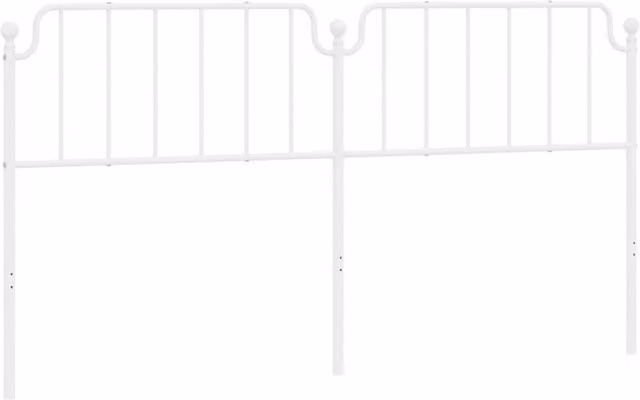 Berkfield Home Classic Metal Headboard in White – 1