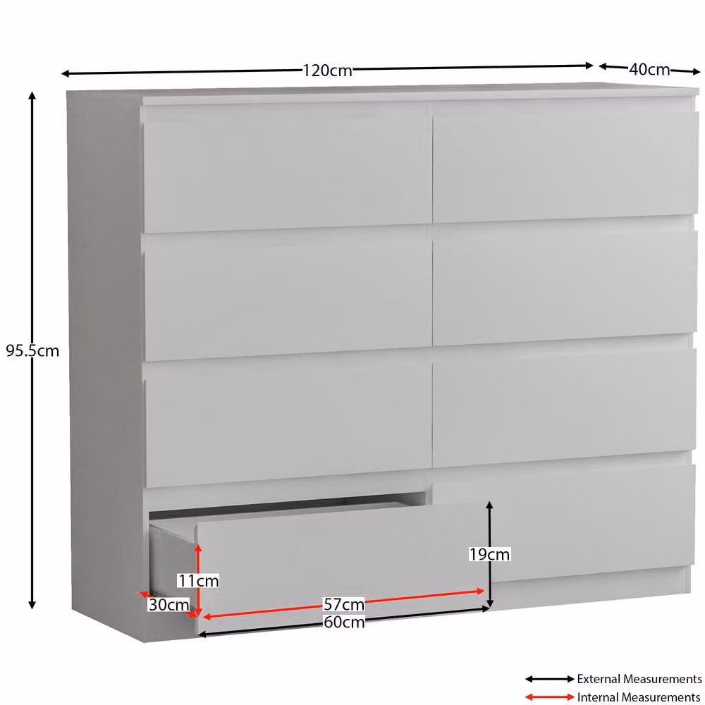 Vida Designs Modern White Bedroom Set – 2
