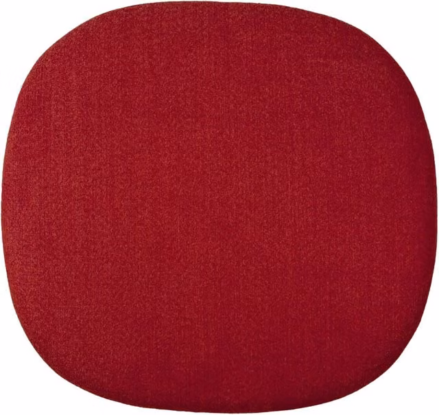 Fusion Living White Tulip Swivel Dining Chair with Red Velvet Cushion
