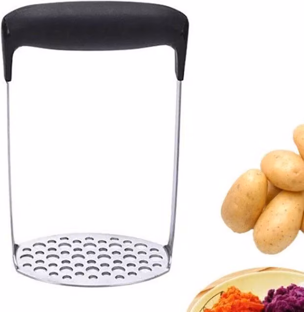 SPETLEK Stainless Steel Potato Ricer and Vegetable Masher in Silver, W/D/H: 15 x 15 x 15 cm