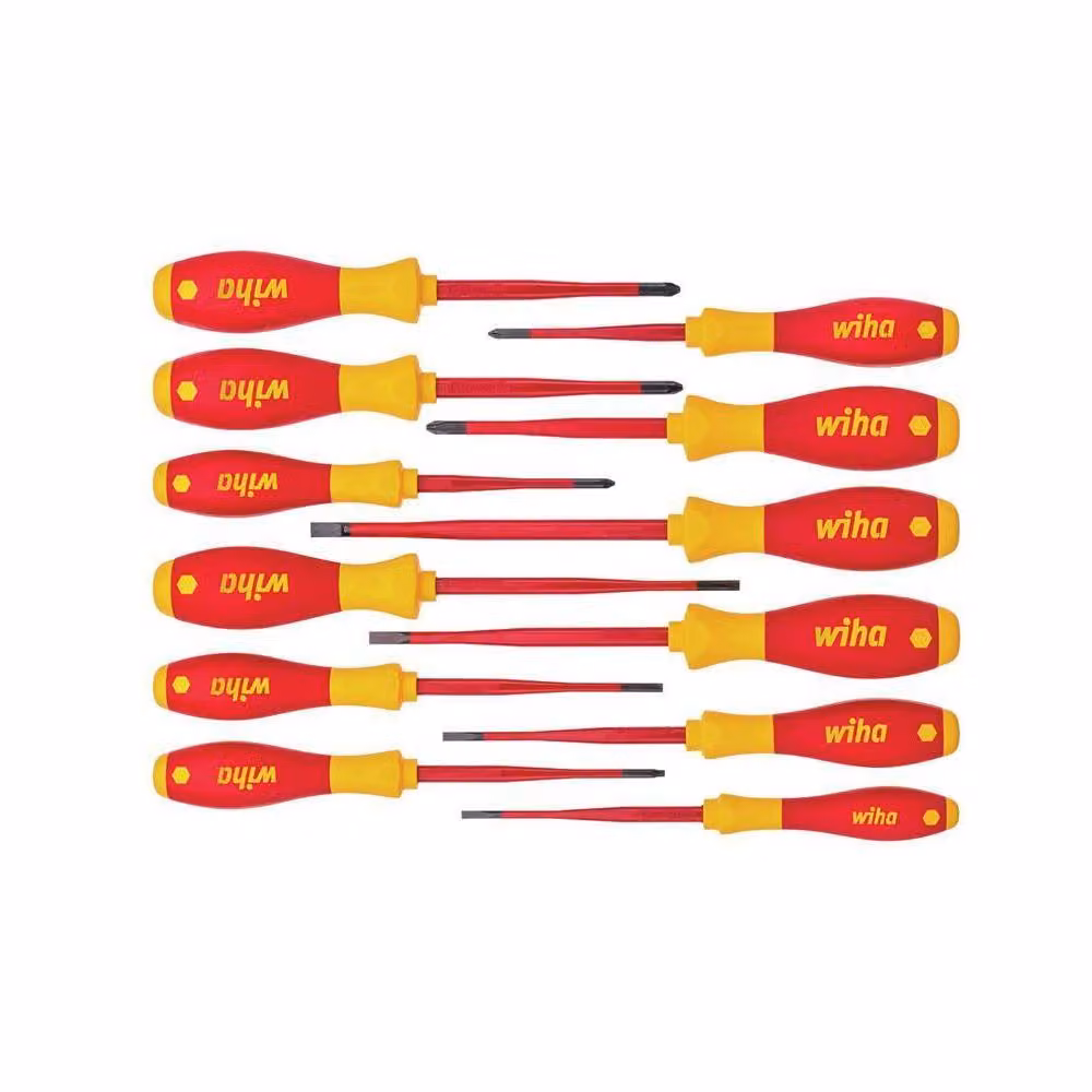 Wiha SoftFinish electric slimFix Screwdriver Set, 12 Piece, Black, Red and Multicolour – 2