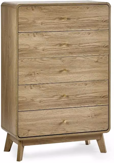 Cheshire Premium Freya 5 Drawer Chest in Beige