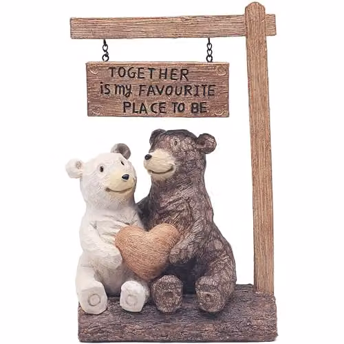Leonardo Collection Together Bear Family Tabletop Ornament in Brown, White and Multicolour