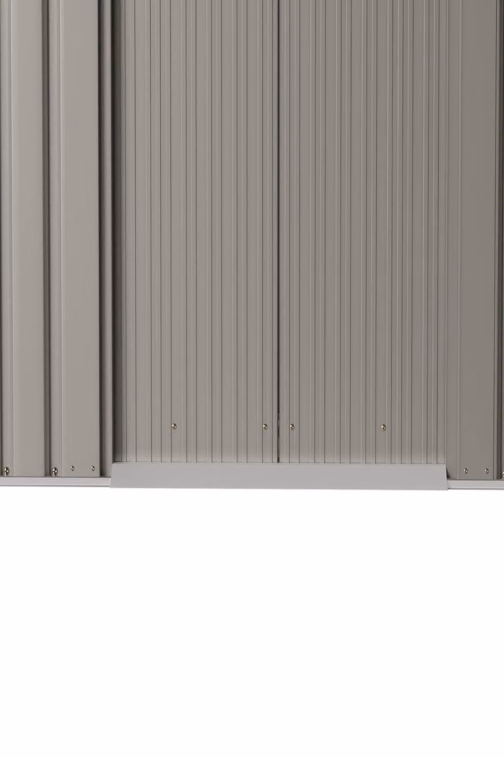 Garden Sanctuary Metal Pent Roof Garden Tool Shed in Grey, W/D/H: 243.84 x 182.0 x 238.0 cm – 6