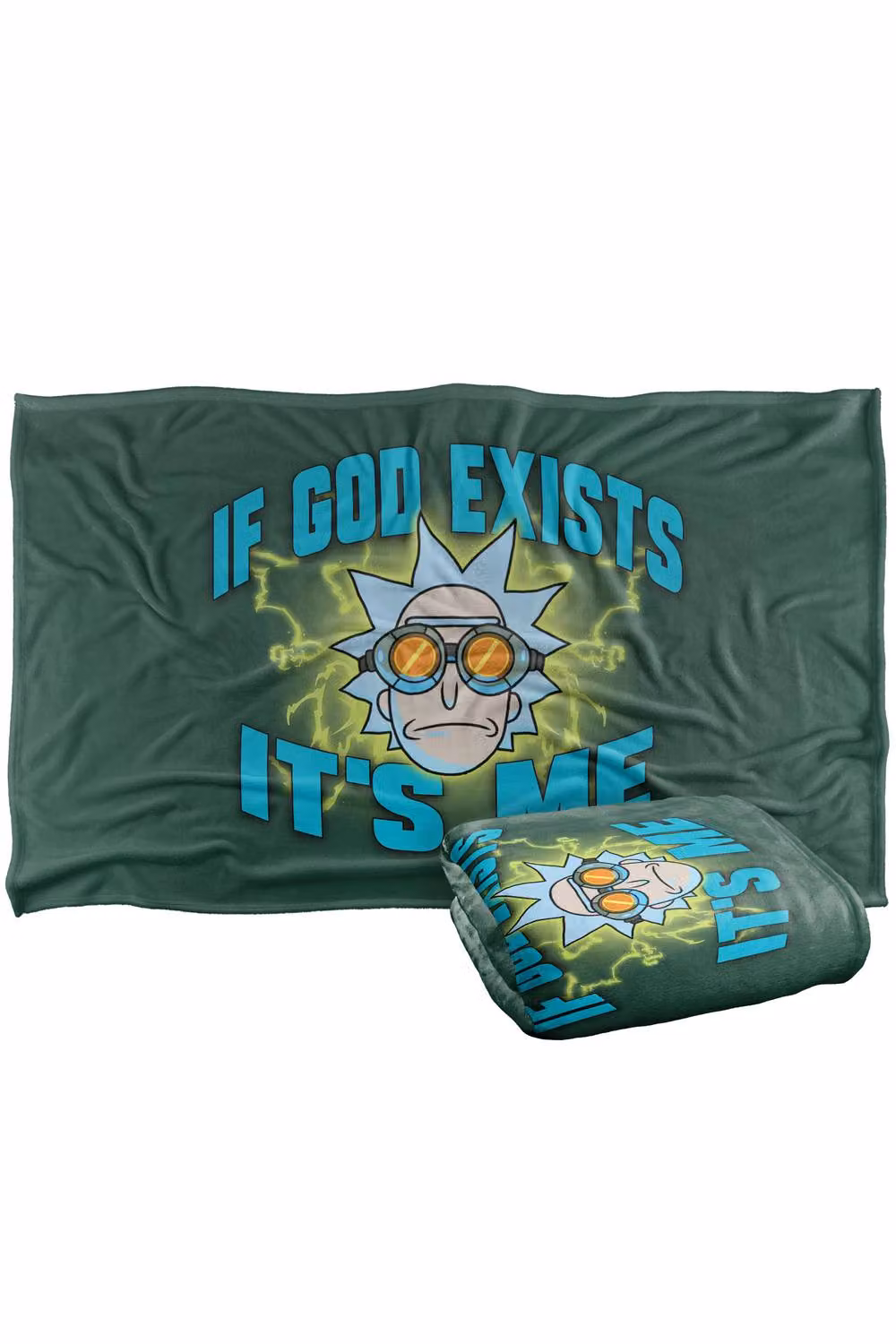 Warner Bros. Rick and Morty If God Exists Super Soft Fleece Throw Blanket, Multicolour, W: 127 cm x L: 152.4 cm – 5