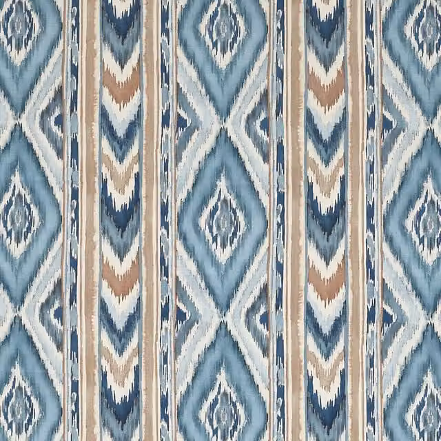 Prestigious Textiles Sekani Ocean Graphic Boho Fabric in Green, Red, Yellow and Blue