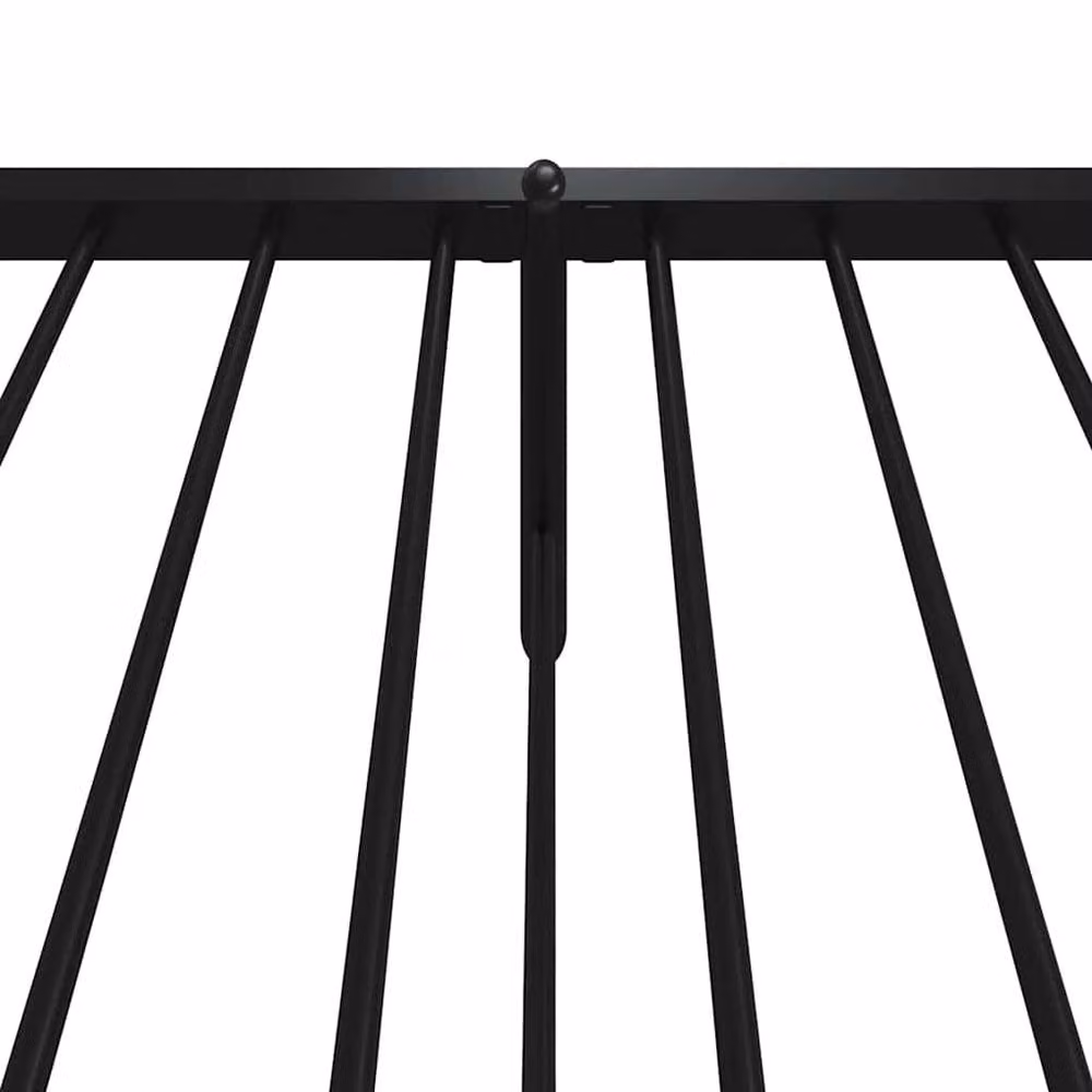 Berkfield Home Metal Bed Frame with Headboard and Footboard in Black, W/D/H: 100 x 200 cm – 4