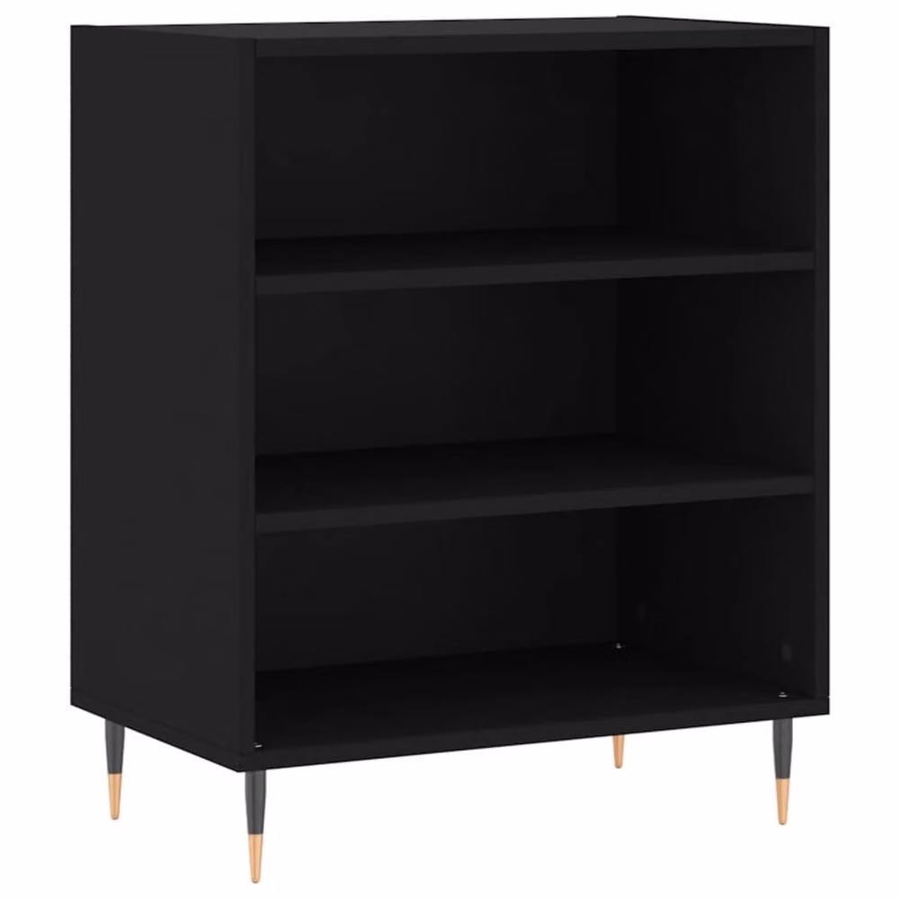 Berkfield Home Modern Black Sideboard in Matt Engineered Wood W/D/H: 57 x 35 x 70 cm – 3