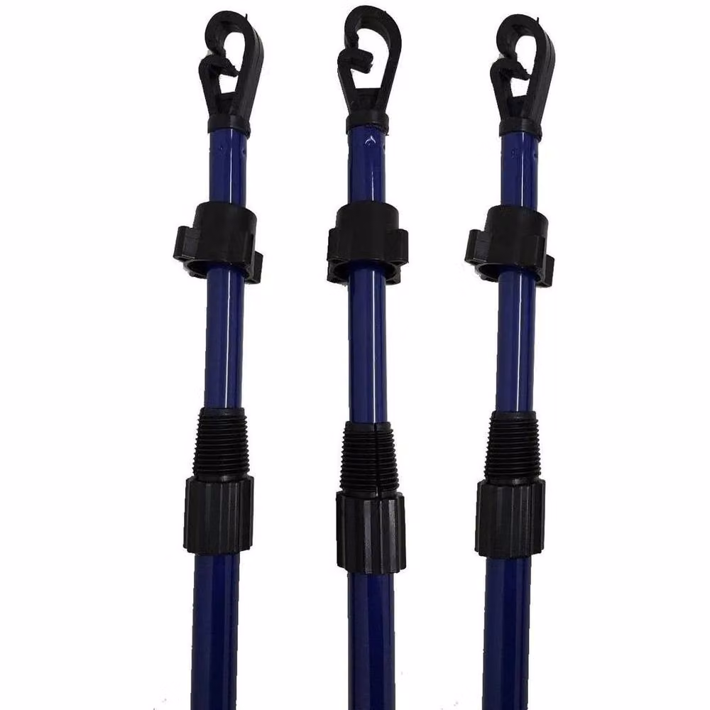 FLAVORA 3-Piece Adjustable Extending Clothes Washing Line Poles in Dark Blue – 4