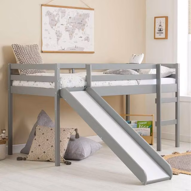 Birlea Frankie Single Slide Cabin Bed Frame, Grey