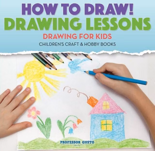 Professor Gusto How to Draw Drawing Lessons Childrens Craft Book in Multicolour