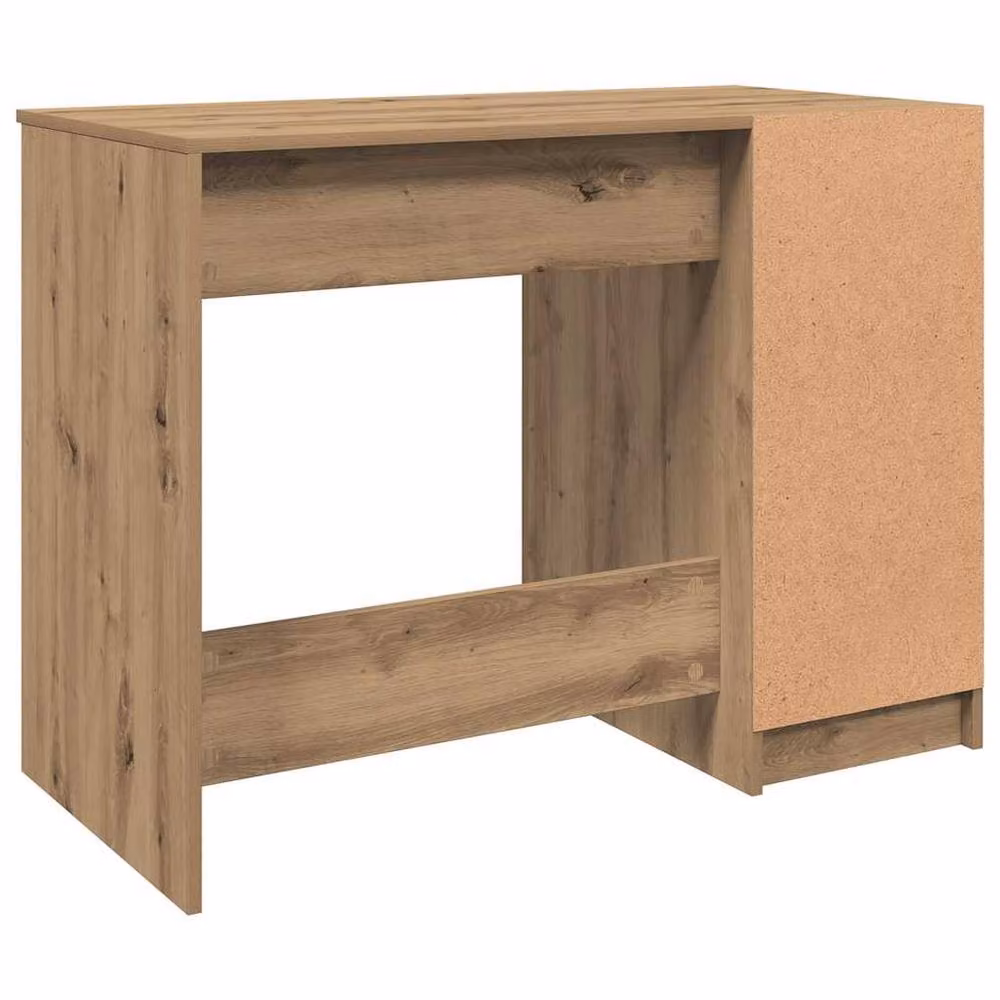 Berkfield Home Artisan Oak Computer Desk in Brown, W/D/H: 100 x 50 x 75 cm – 4