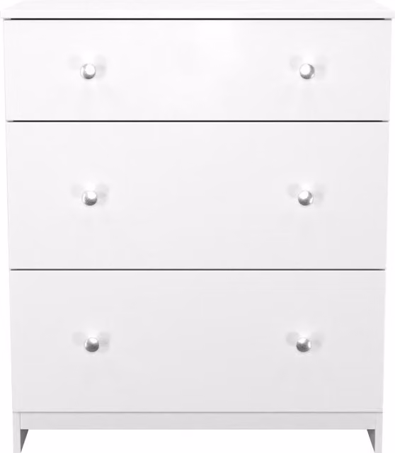 Ready Assembled 2 U Newlyn 3 Drawer Deep Chest in White