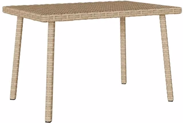 Berkfield Home Modern Rectangular Garden Coffee Table in Beige Poly Rattan, W/D/H: 60 x 40 x 37 cm – 1