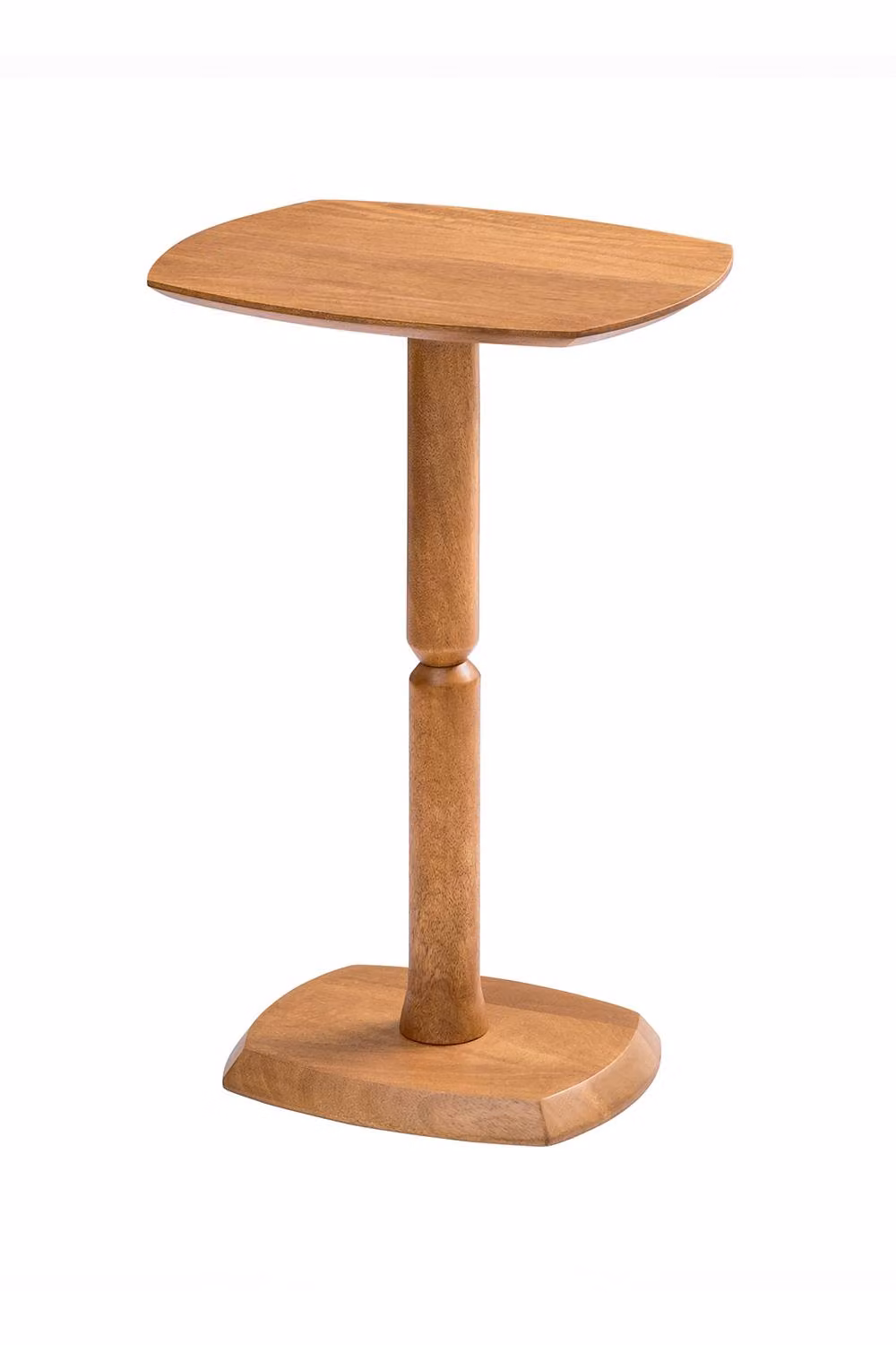 MH London Firma Solid Mango Wood Pedestal Side Table in Light Brown – 2