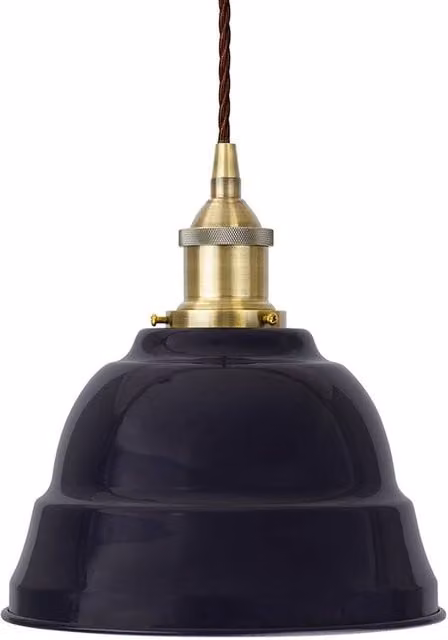 SE Home Lincoln Navy Blue and Antique Brass Dome Pendant Light – 1