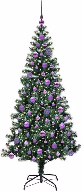 Berkfield Home Elegant Pre-lit Artificial Christmas Tree, Green, Height: 180 cm – 1