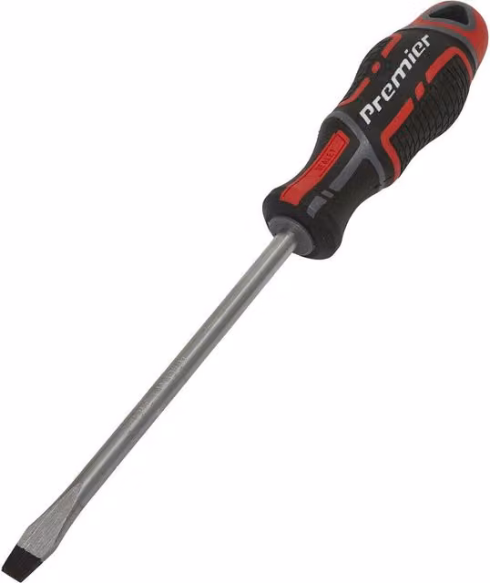Loops Premium Slotted Screwdriver with Ergonomic Soft Grip and Magnetic Tip, Multicolour, 8 x 150 mm