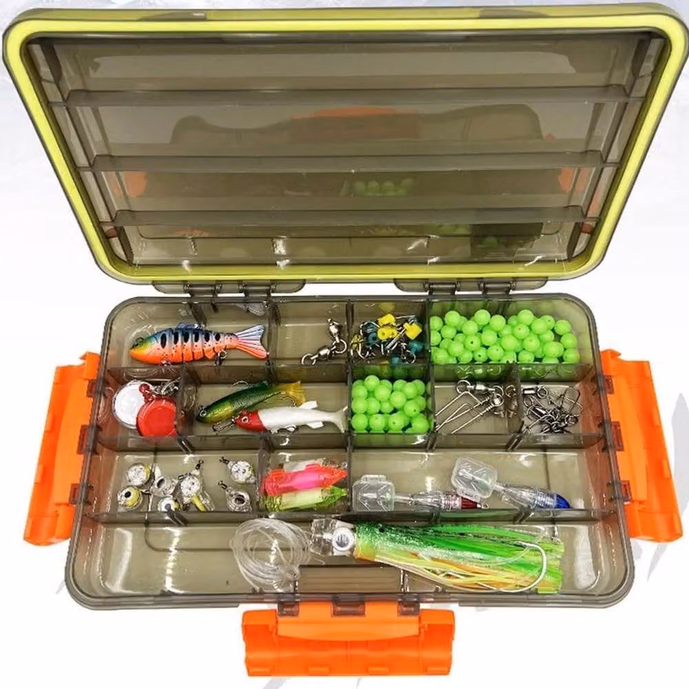 VOGREX Multicolour Plastic Fishing Tackle Box Organizer Tray for Floats, Rigs and Lures, Medium – 5